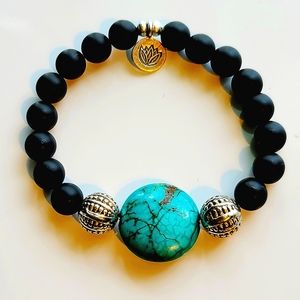 Healing Blue Chakra Lotus bracelet